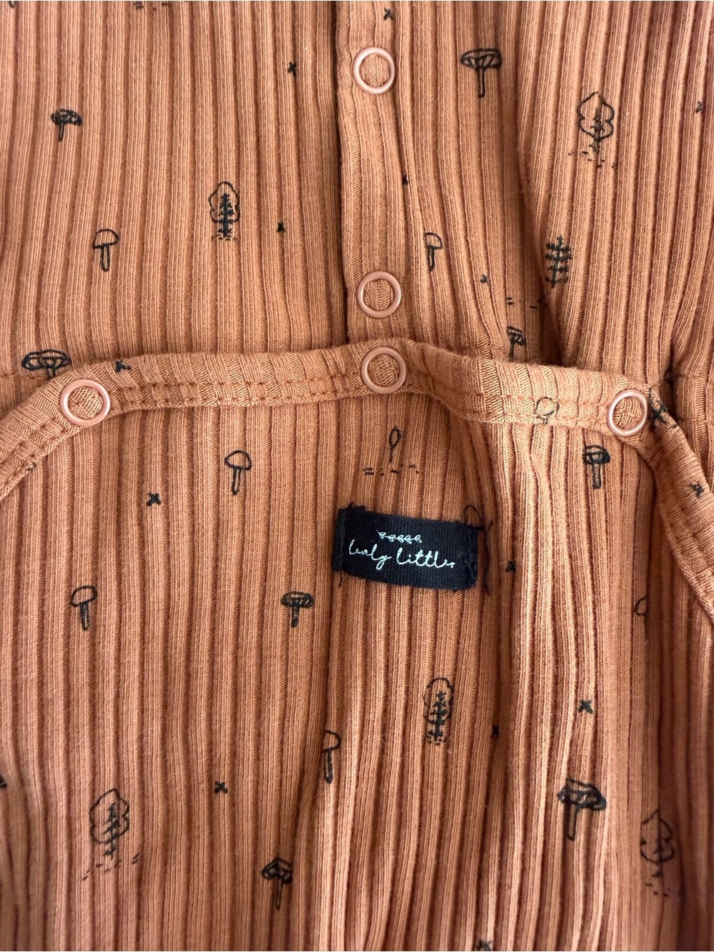 Rust Ribbed Footed One-Piece - Picture 4 of 4